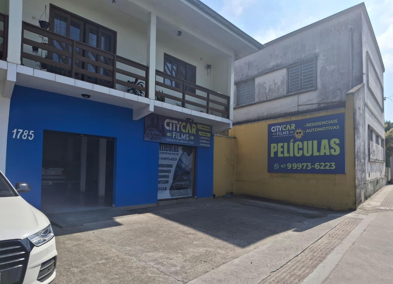 Fachada da City Car Films, Rua Albano Schmidt 1785, Boa Vista, Joinville — películas residenciais e automotivas